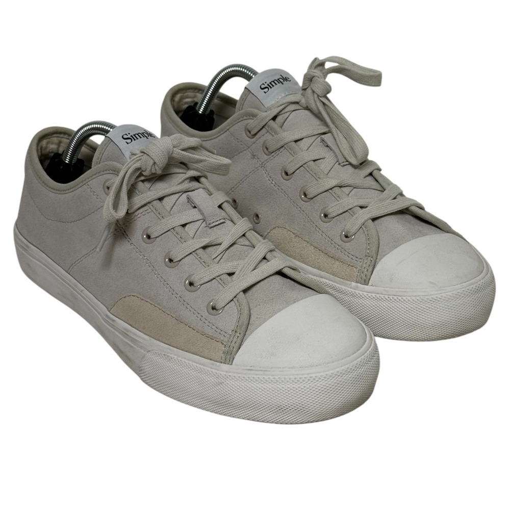 Simple Shoes‎ S1 Suede Low Top Sneaker Skate Unisex Men's 10 Women's 12 Bone
